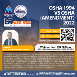 Akta Keselamatan dan Pekerjaan (Pindaan OSHA) 2022
