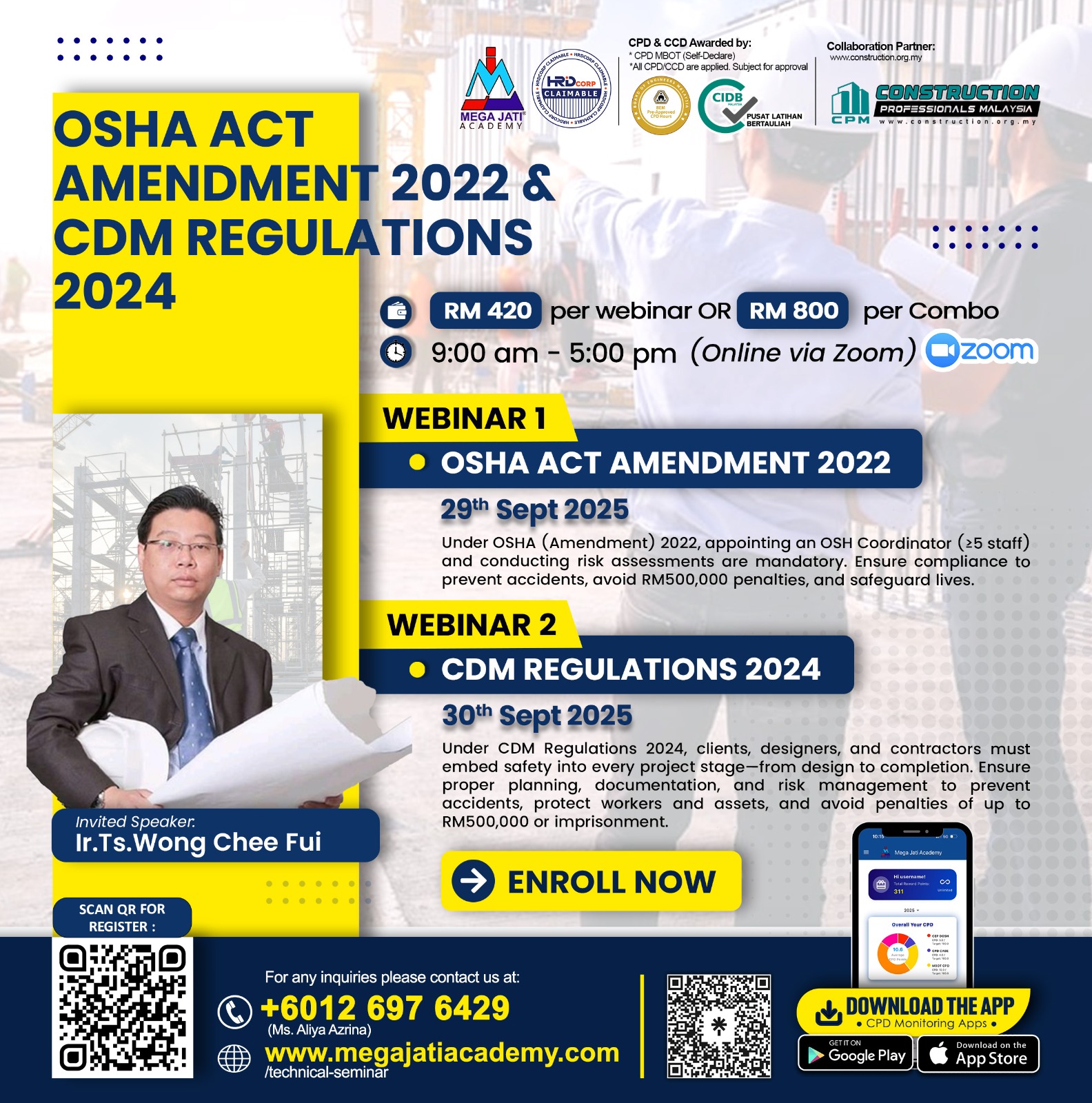 OSHA Act Amendment 2022 (Act A1648) and CDM Regulations 2024